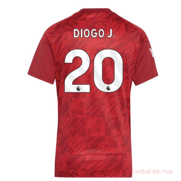 [EFKS] 2026-2027 Liverpool Pre-Match Warm Up Shirt Active Maroon - Womens Diogo J. 20