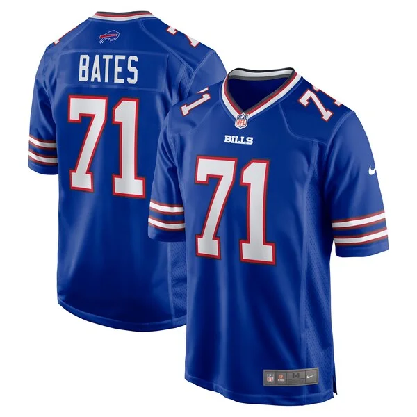 None Ryan Bates Game Jersey - Royal | NFL Player Jersey | NFL Football