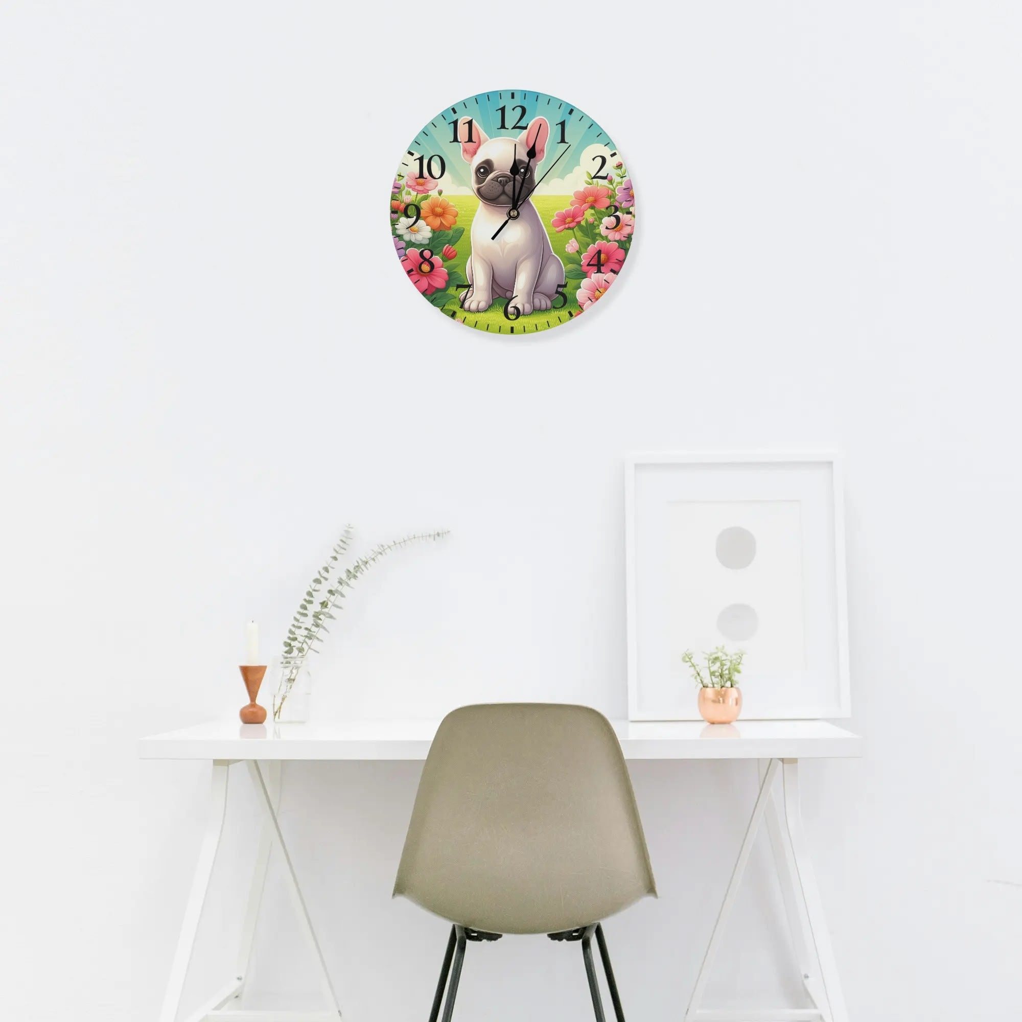 Archie - French Bulldog Frameless Wall Clock For French Bulldogs