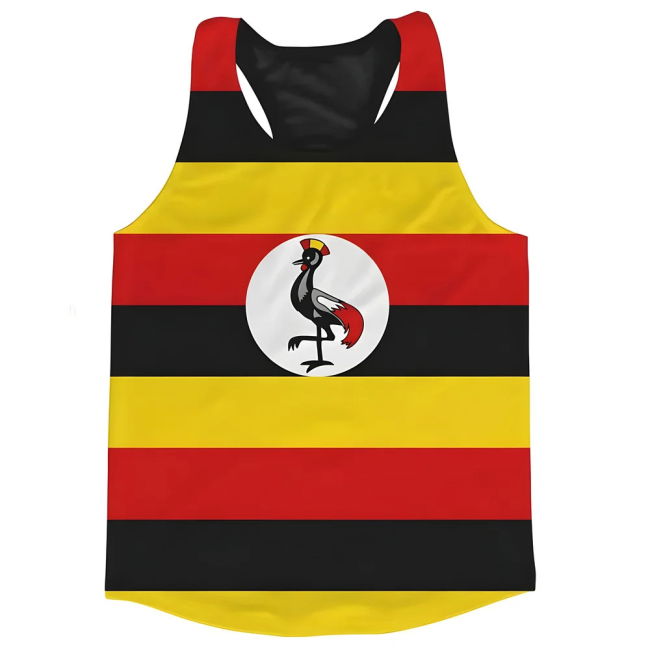World-Class Uganda Flag Running Vest Limited-Edition Aero-Dynamic