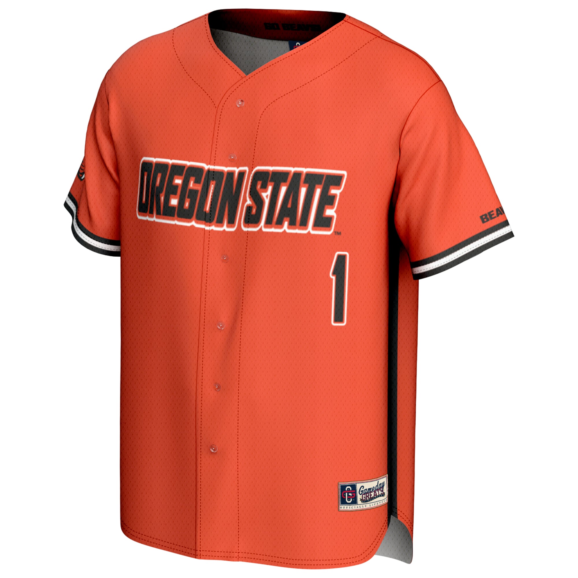 #1 Oregon State Beavers GameDay Greats Youth Lightweight Baseball Fashion Jersey - Orange
