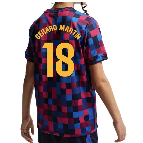 [JED] 2026-2027 Barcelona Pre Match Shirt (Kids) (Gerard Martin 18)