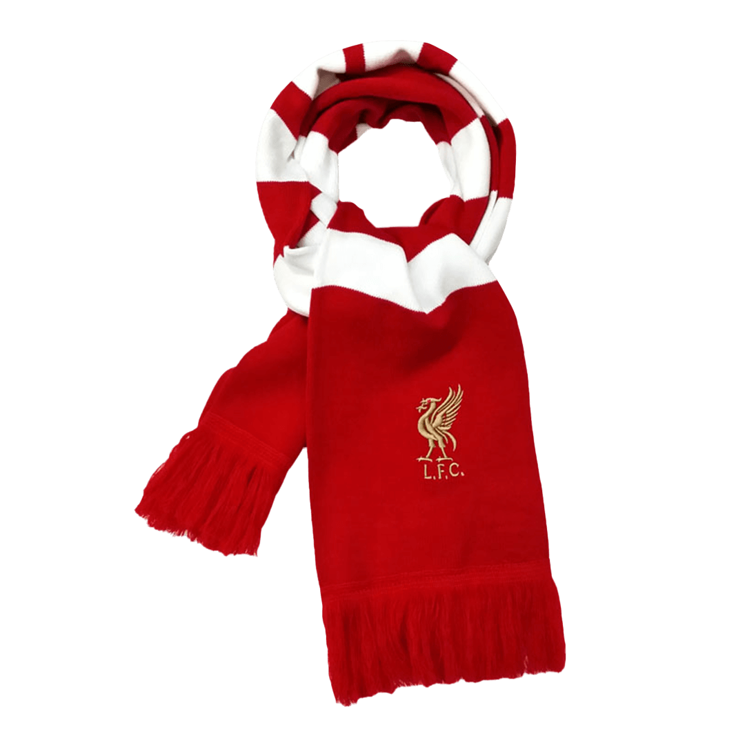 Liverpool Soccer knitting Scarf Red&White Authentic Kit
