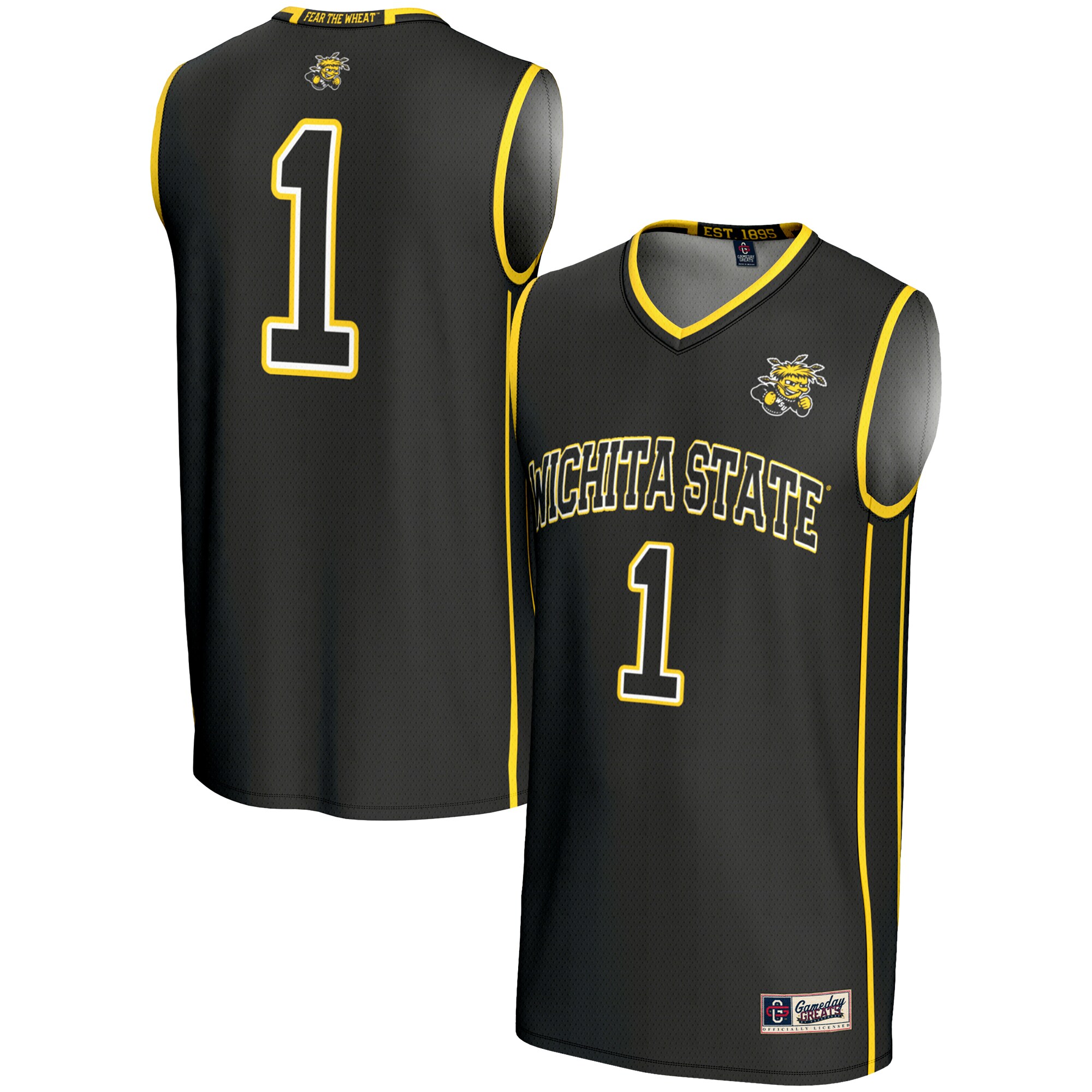 [DDG] Wichita State Shockers GameDay Greats Unisex #1 Basketball Jersey - Black