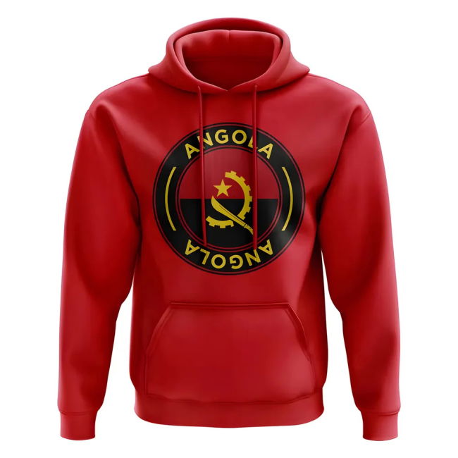 Collector'S-Item Performance-Driven Angola Football Badge Hoodie (Red)