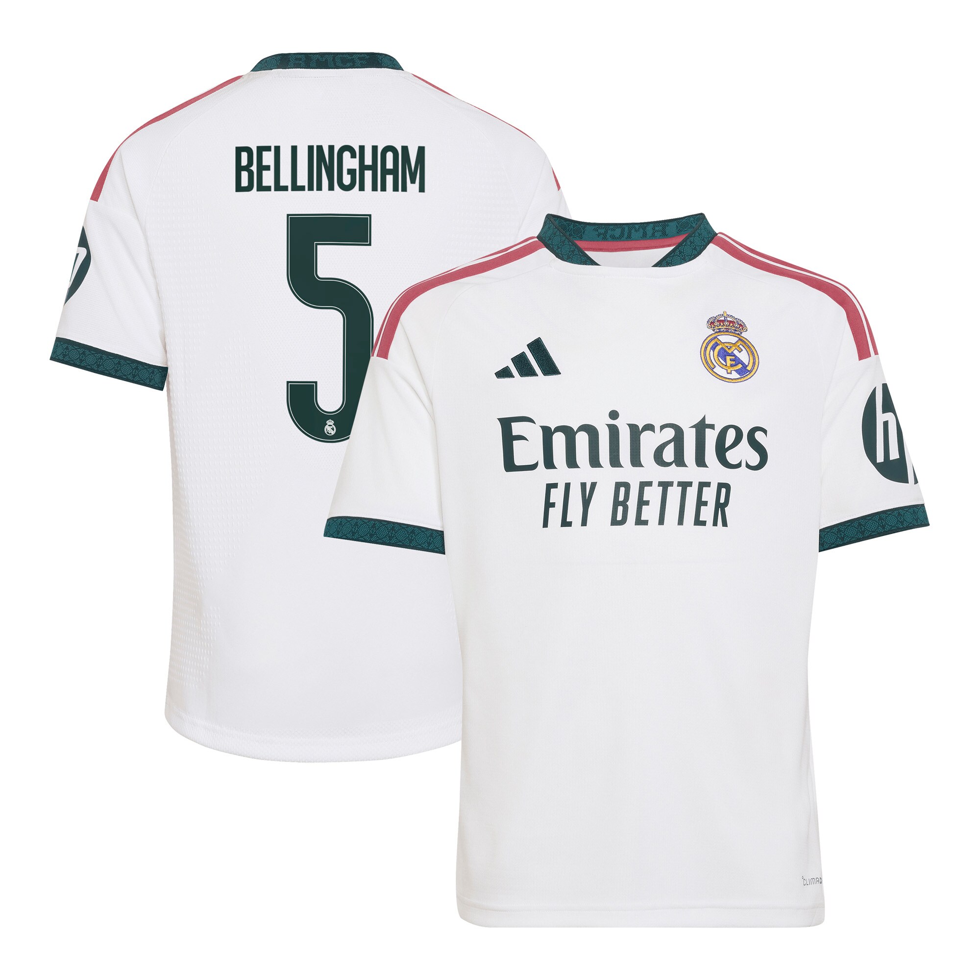 [SJH] Jude Bellingham #5 Real Madrid Youth 2026/27 Home Replica Jersey - White