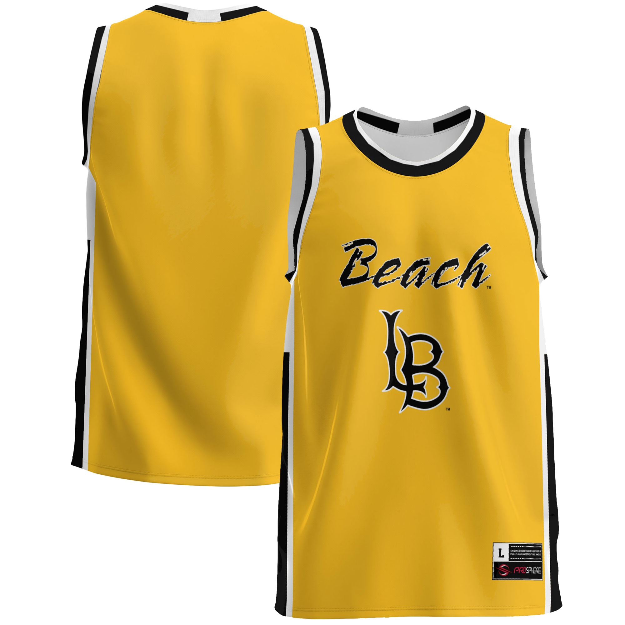 [NJP] Women's Cal State Long Beach The Beach GameDay Greats Lightweight Basketball Jersey - Gold
