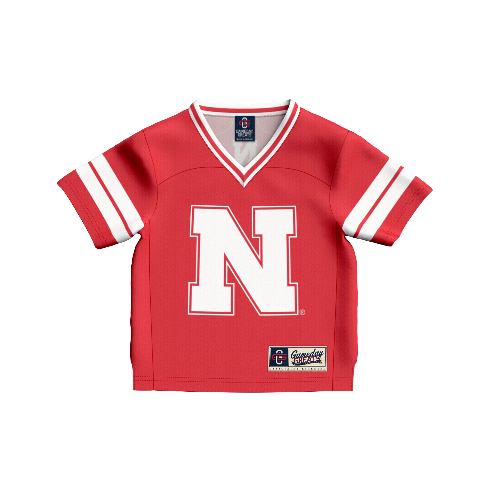 Toddler #1 Scarlet Nebraska Huskers Lightweight Collegiate Football Fashion Jersey