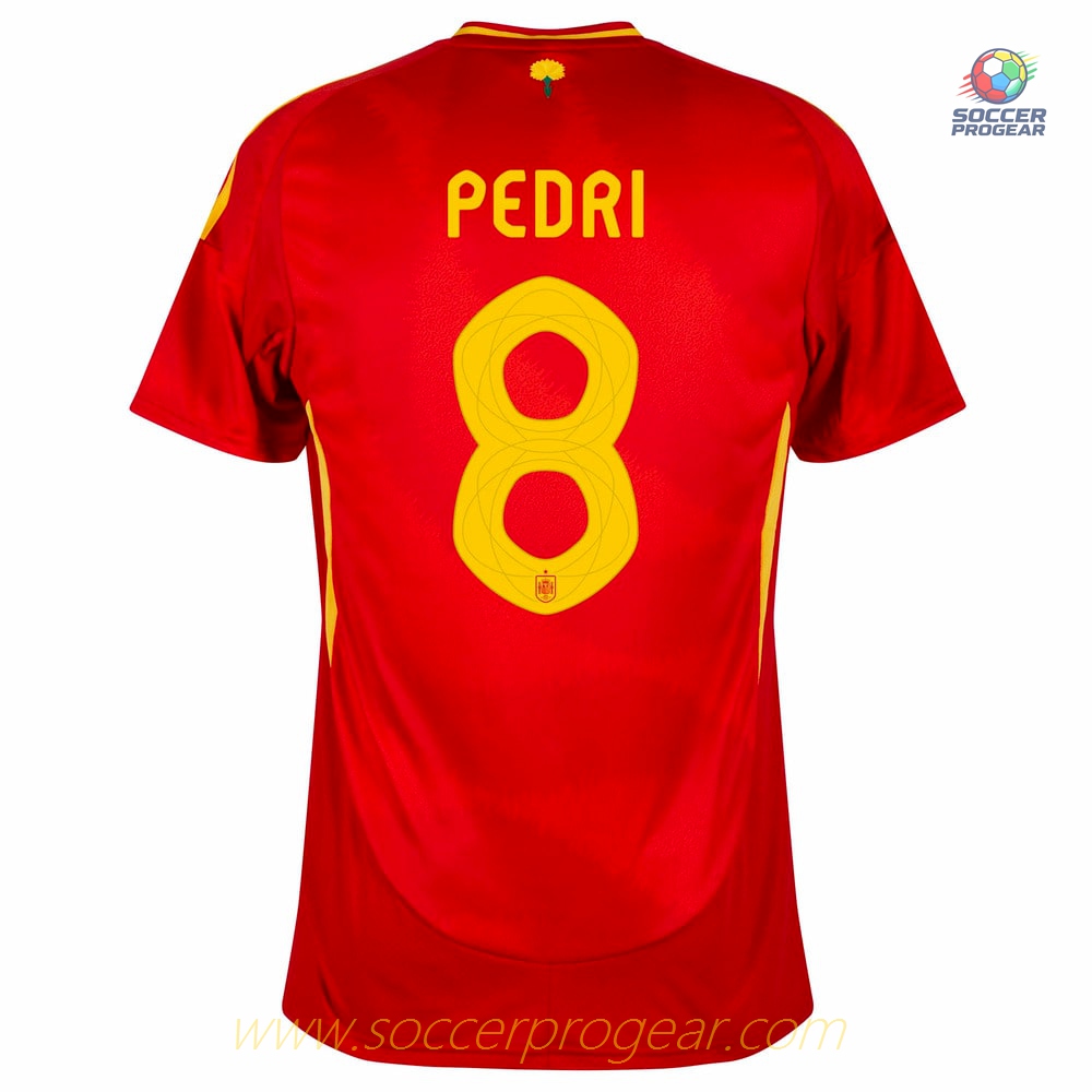 Spain Home Soccer Uniform Kids Soccer Shirt 2024-2025 Season Pedri
