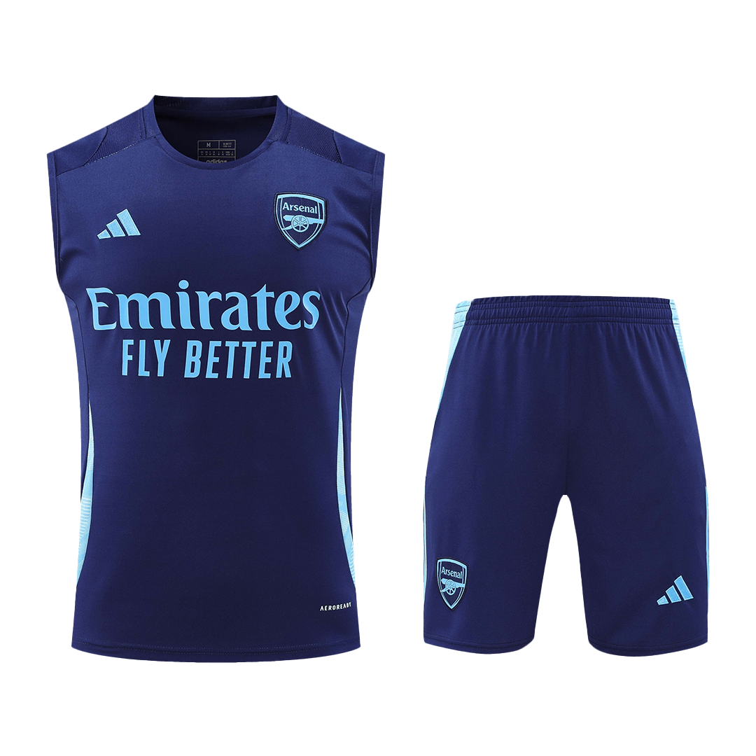 Arsenal Pre-Match Soccer Jersey Vest Kit(Jersey+Shorts) 2024/25Authent
