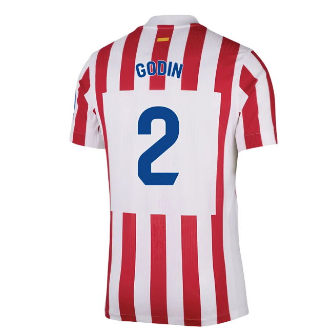 Camiseta Atlético Madrid 2025-2026 Local Hombres - Oficial Con Godin 2