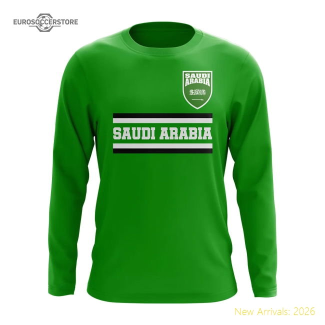 Saudi Arabia Core Football Country Long Sleeve T-shirt (green)