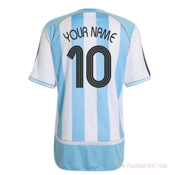 Argentina 2006 Home Shirt Custom Name International Football Kit