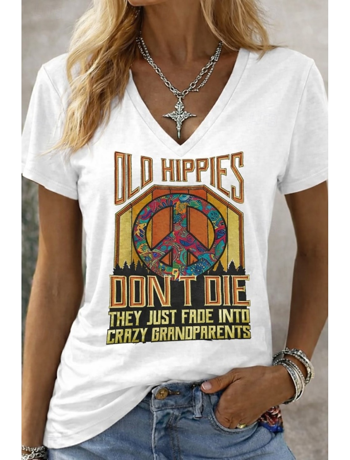 Women's T Shirt Funny Humor Quotes 3D Print Graphic Animal Letter Casual Short Sleeve V Neck Regular Tops Daily Going out Weekend White Gray White 2 Summer Spring Fall Winter