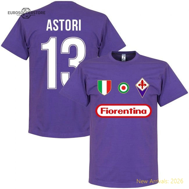 Authentic Fan-Favorite Fiorentina Astori 13 Team T-Shirt - Purple