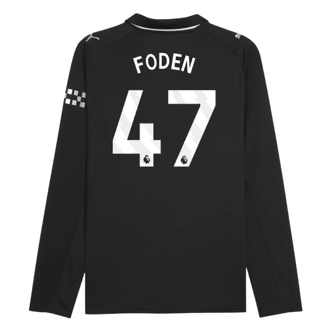 Man City 2025-20 Away Football Shirt Foden (47) L M S