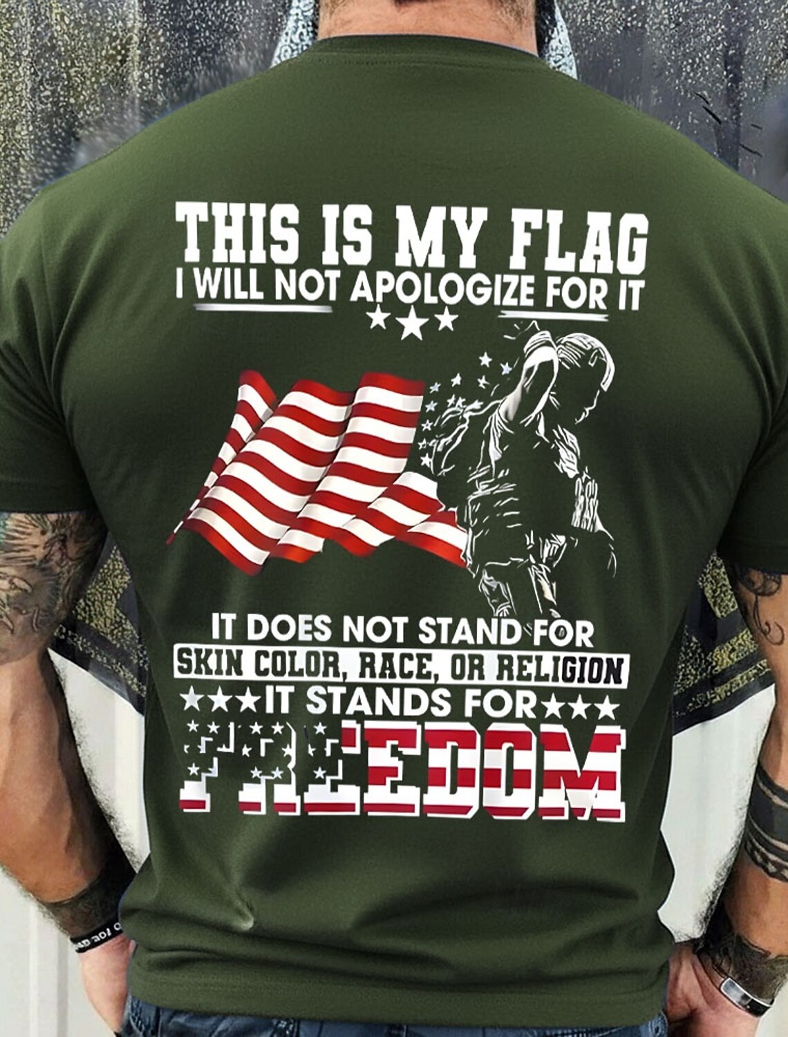 4th of July 2026 250th Memorial Day Men's 3D Print US Flag Veteran Crew Neck Short Sleeve T-Shirt Daily Street