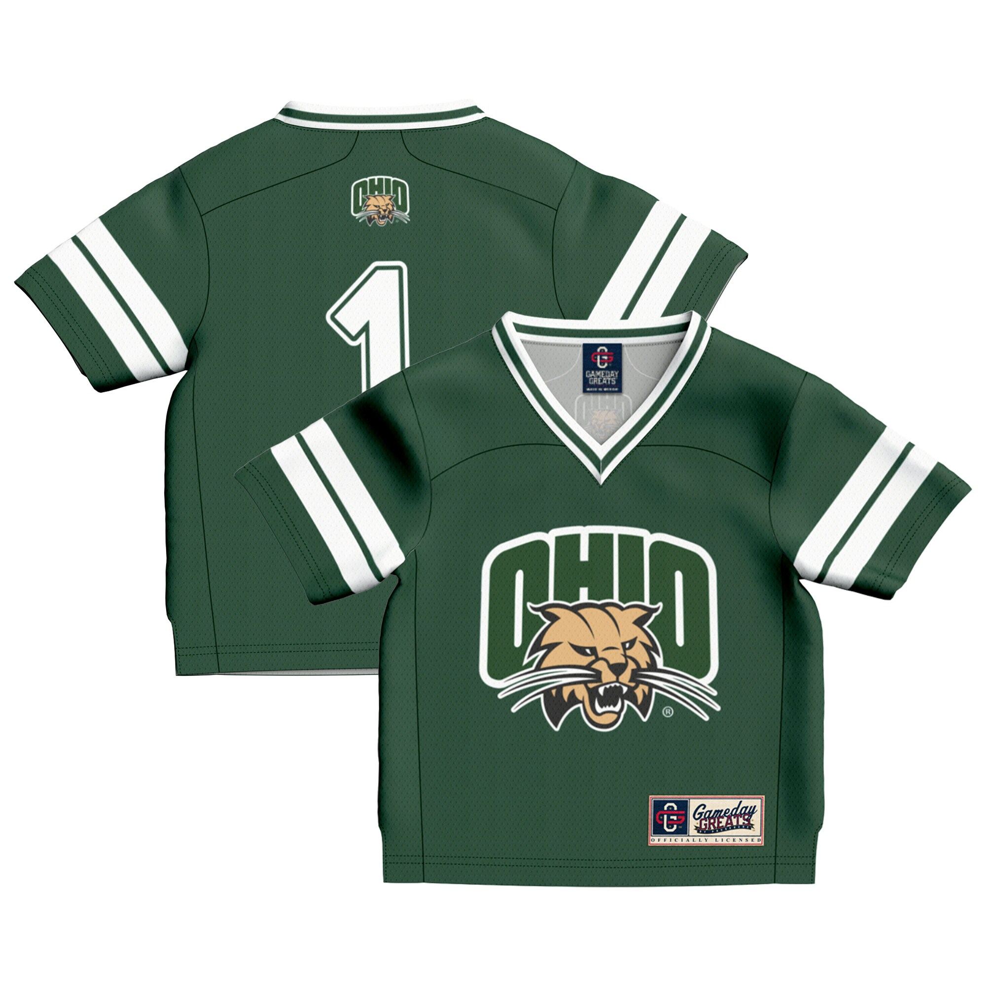 #1 Ohio Bobcats GameDay Greats Toddler Collegiate Football Fashion Jersey - Green