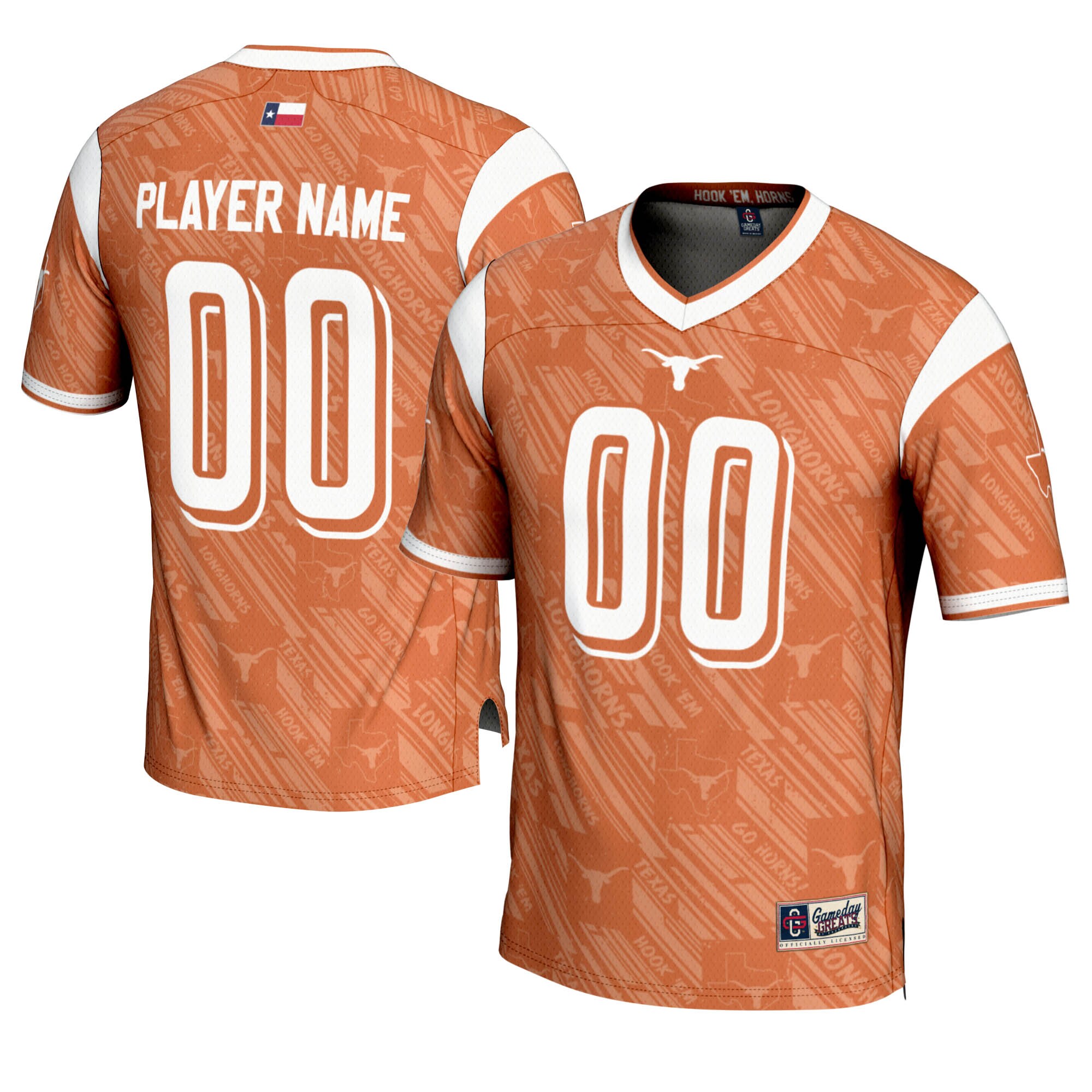 [DDG] Texas Longhorns GameDay Greats Youth Highlight Print NIL Pick-A-Player Football Jersey - Texas Orange