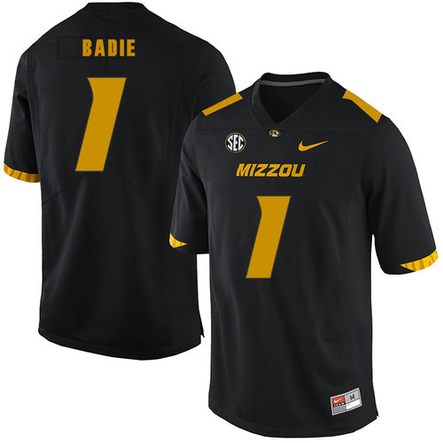 Men's None Black 2024 alternate jersey Tyler Badie #1 stitched Jersey