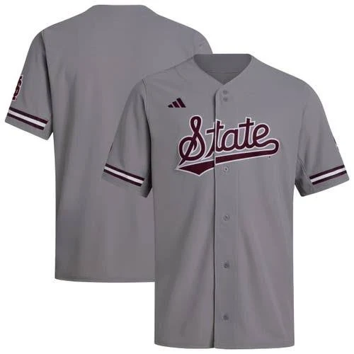 [NJP] Women's Mississippi State Bulldogs Replica Baseball Jersey - Gray