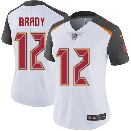 NFL T B Buccaneers #12 Tom Brady White Limited Jersey --v8