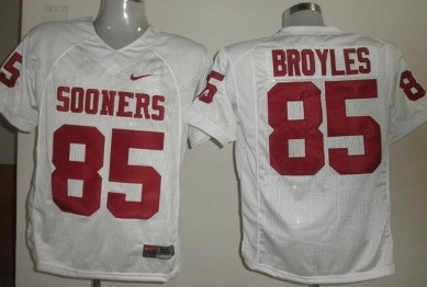 Men's OU Sooners White 2024 game jersey Ryan Broyles #85 game day