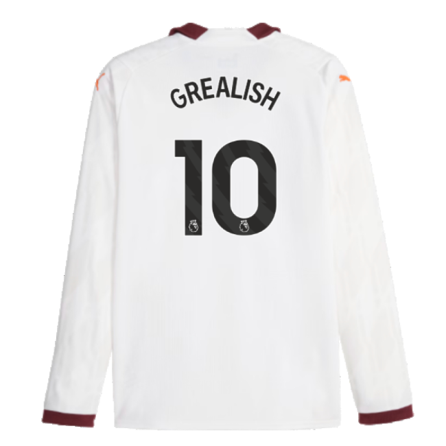 2023-2024 Man City Performance Long Sleeve Away Shirt GREALISH 10