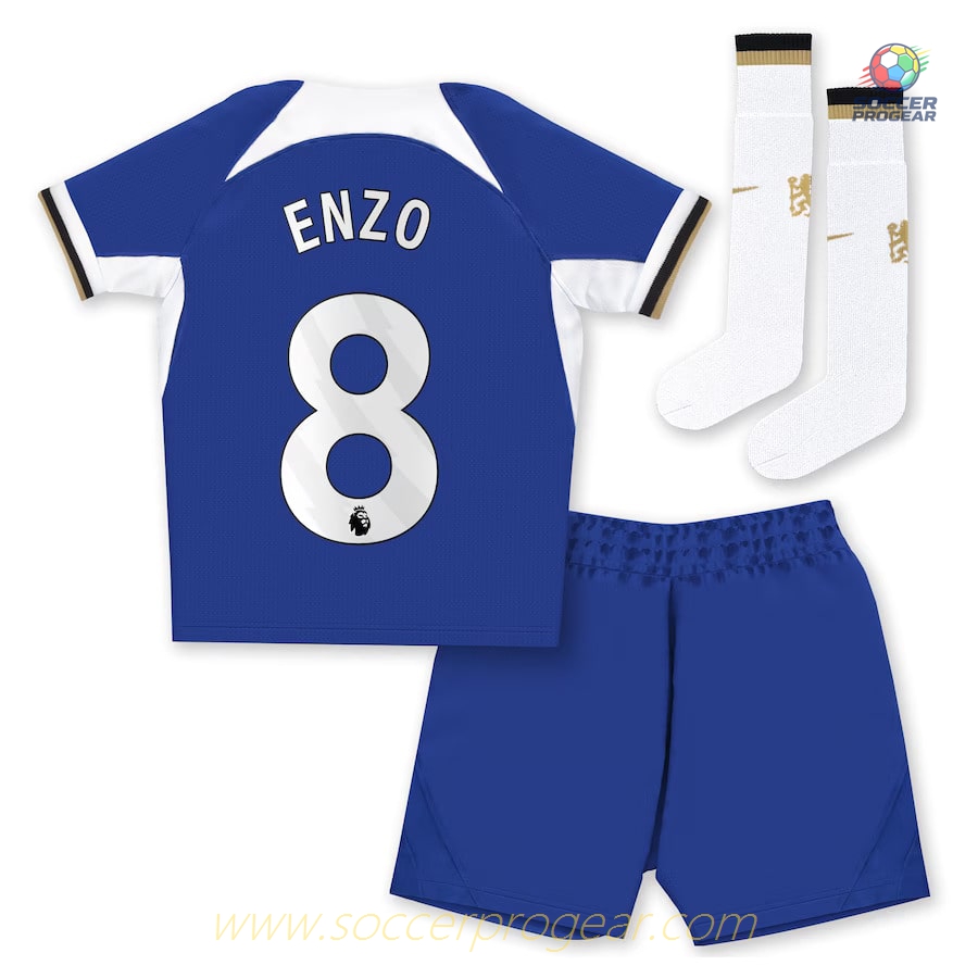Chelsea Youth Home Soccer Kit Soccer Shirt 2023 2024 Enzo