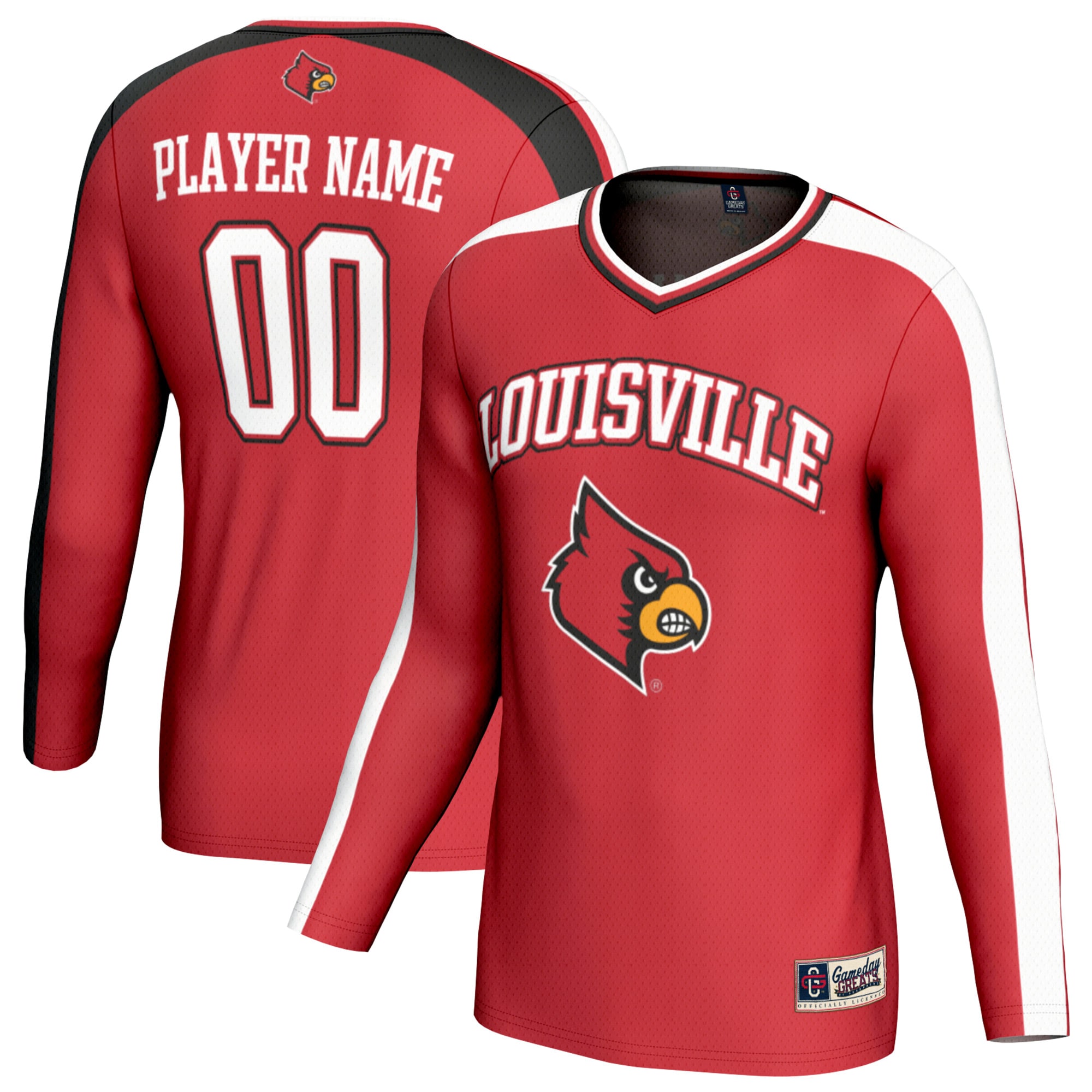 [NJP] Women's Louisville Cardinals GameDay Greats NIL Pick-A-Player Lightweight Collegiate Volleyball Fashion Jersey - Red