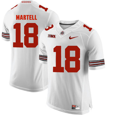 Men's Ohio St Buckeyes Tate Martell #18 home jersey White 2024