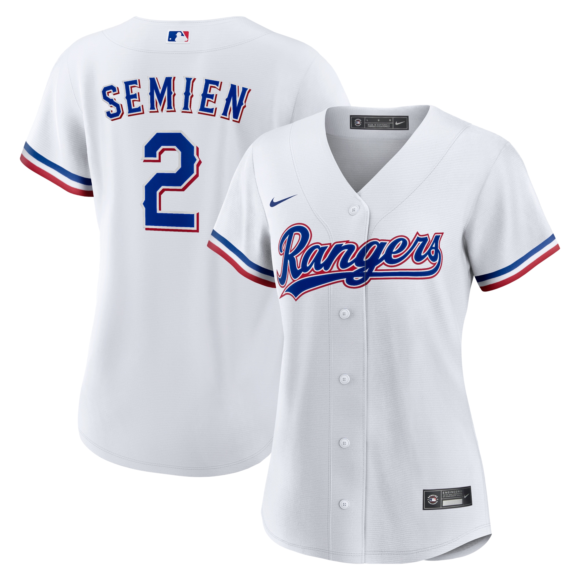 [LK] Marcus Semien Texas Rangers Women's Home Replica Player Jersey - White