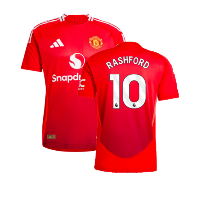 Authentic 2024-2025 Man Utd Authentic Home Shirt (rashford 10)