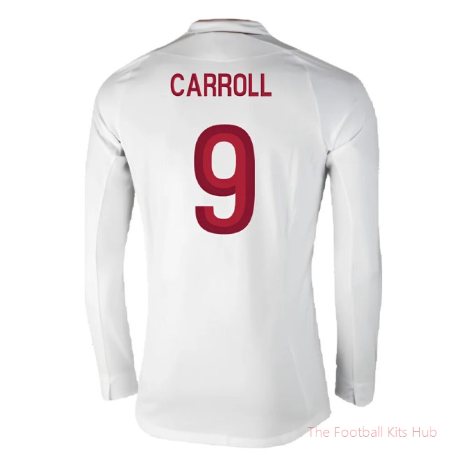 England 2012-13 Long Sleeve Home Shirt (L) (Fair) (Carroll 9)