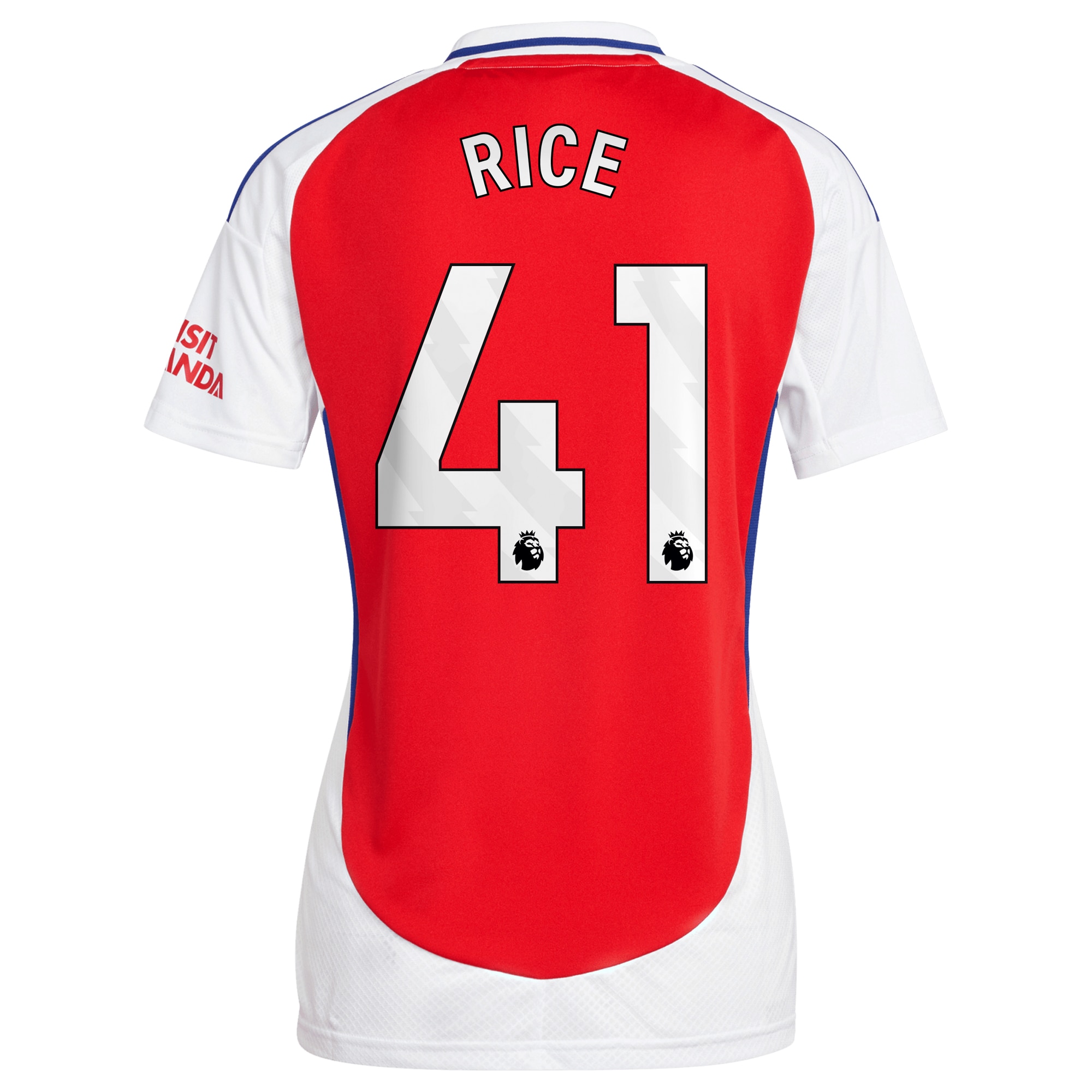 [LK] Declan Rice #41 Arsenal Women's 2024/25 Home Replica Player Jersey - Red