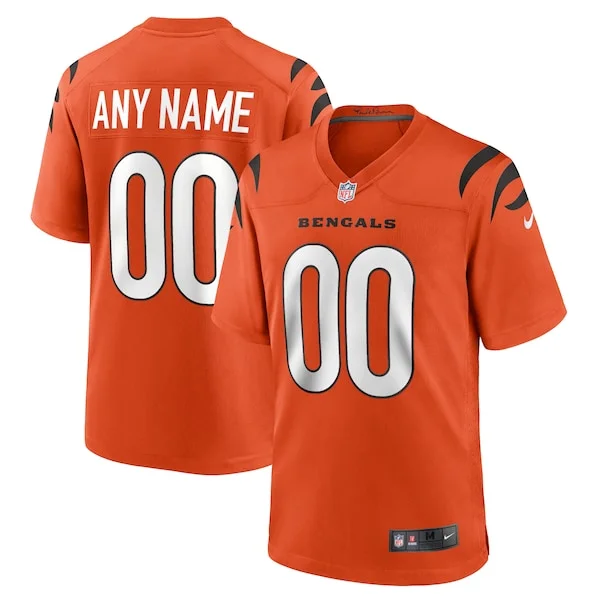 None Game NFL Jersey - Orange | Authentic Football Apparel | NFL Footb