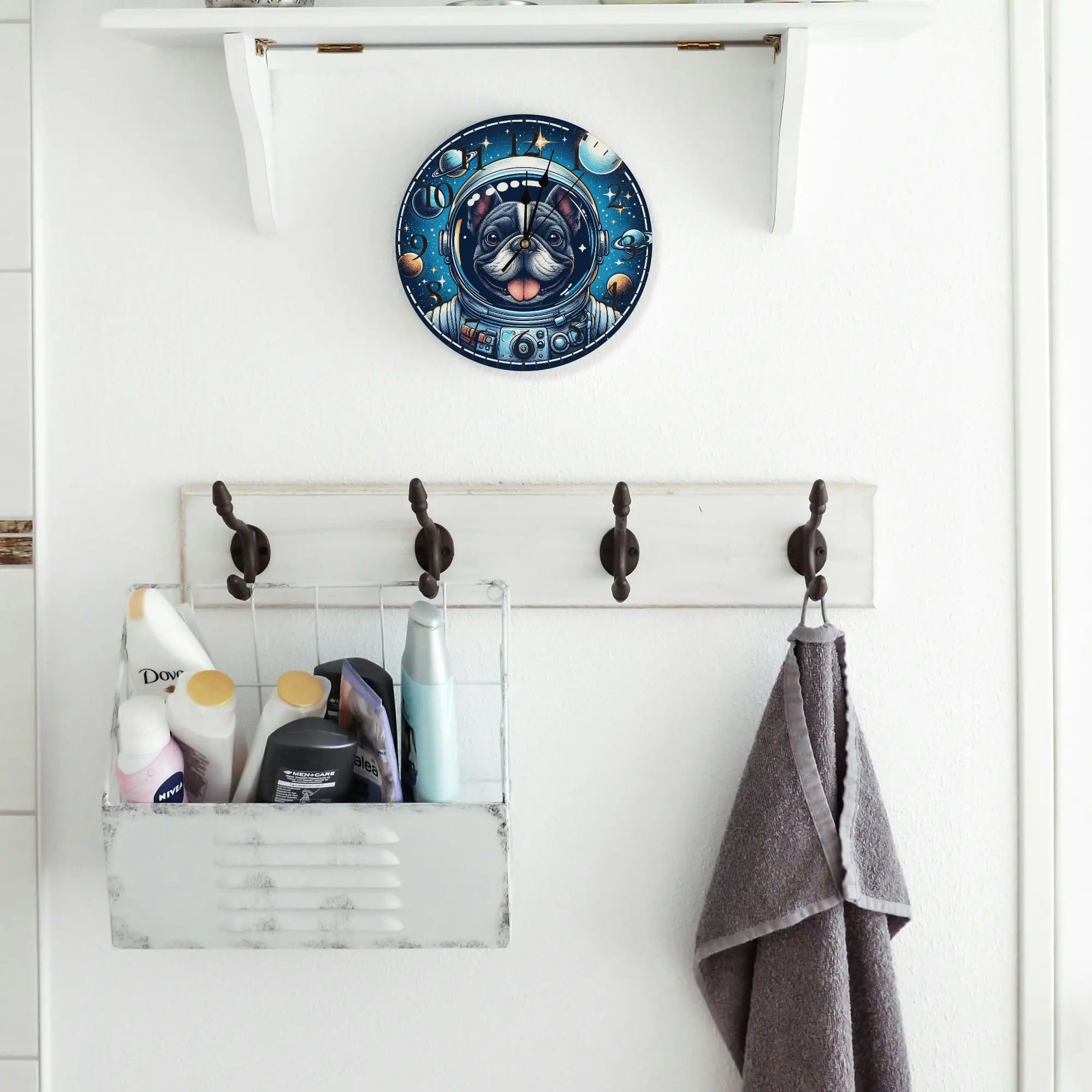 French Bulldog Ginger Frameless Wall Clock Practical Pet Supply