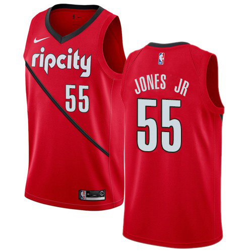 Elite Trail Blazers NBA Swingman Jersey #55 Derrick Jones 2024 Earned
