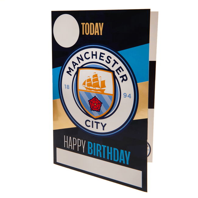 Women's Manchester City FC Birthday Card With Stickers