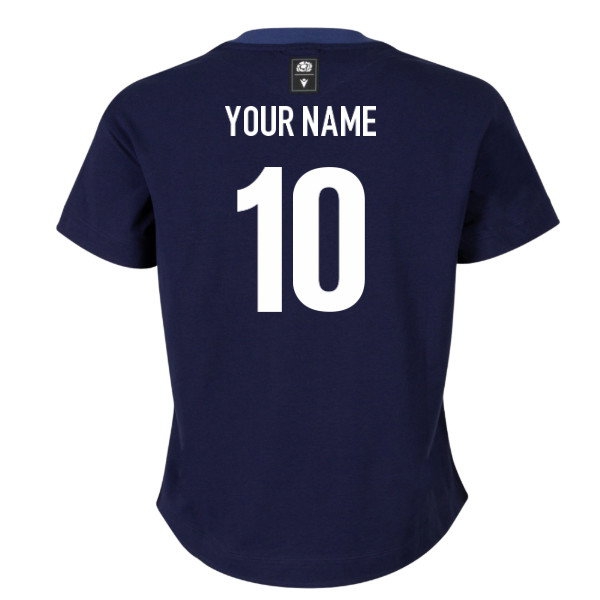 [WSG] 2026 2027 Scotland Rugby Ath Cotton Shirt Womens Name) Kit T (Navy) (Your
