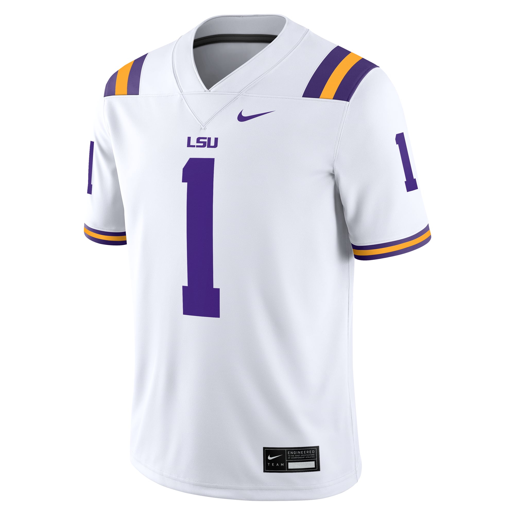 #1 LSU Tigers Nike Game Jersey - White