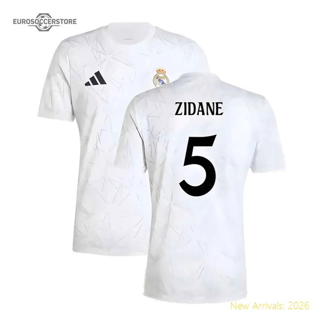 Performance 2024-2025 Real Madrid Pre-Match Shirt (White) (Zidane 5)