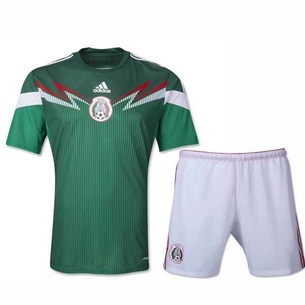 2014 Mexico Home Green Jersey KitShirtShort - Official Replica 5067