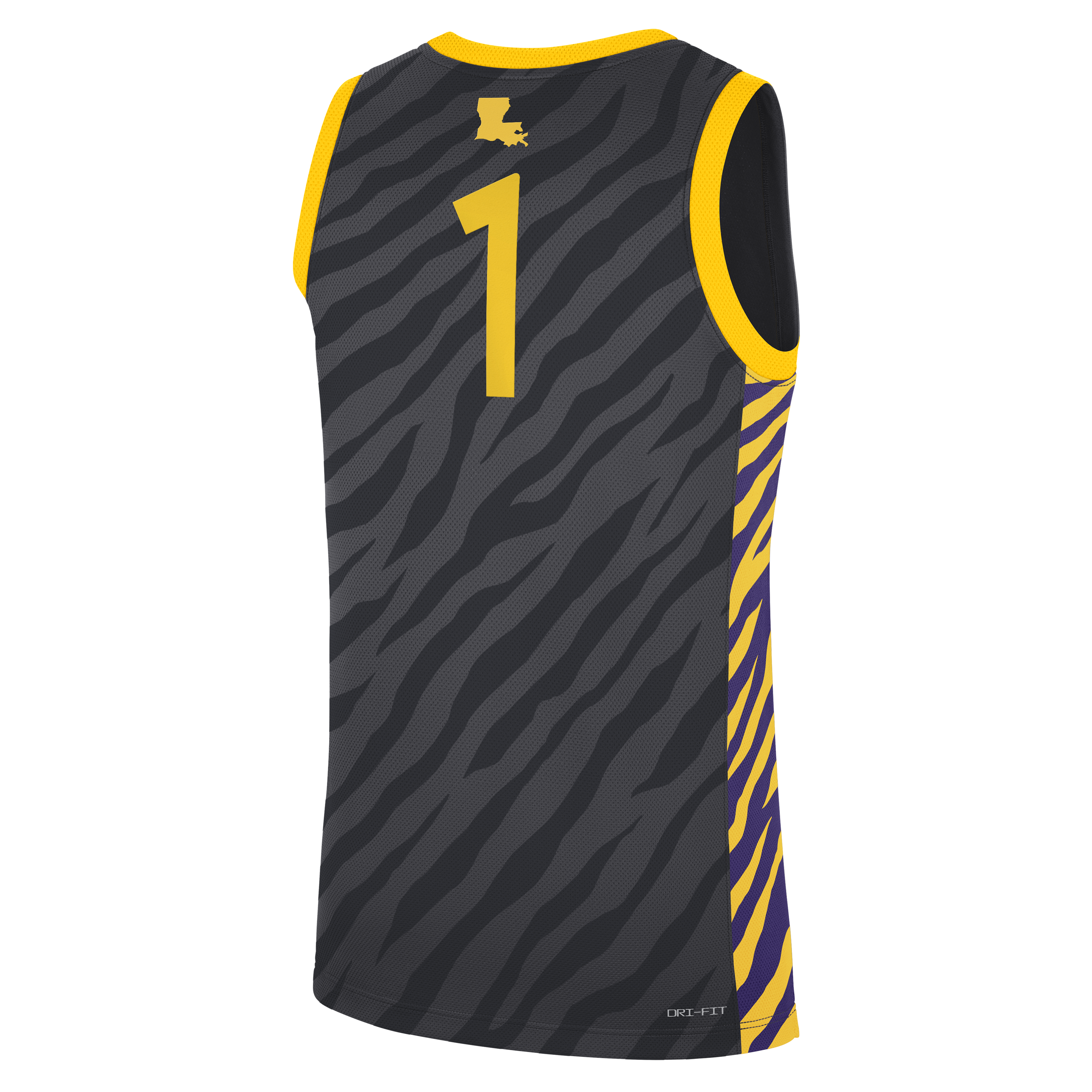 [NJP] LSU Tigers Unisex Replica Basketball Jersey - Anthracite