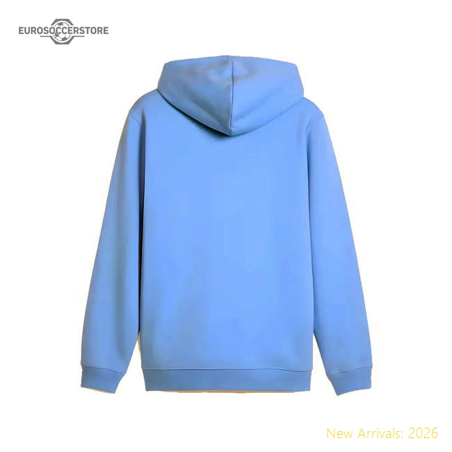 Official 2025-2026 Man City Ftbless Fleece Hoody (light Blue)