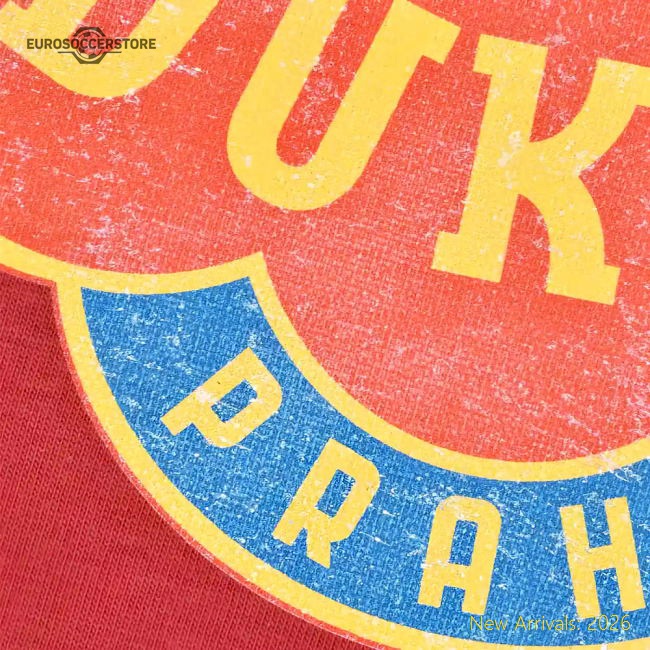 Kids Dukla Prague 12th Man T-Shirt - Maroon/Amber Ringer