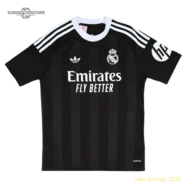 Match-Day 2025-2026 Real Madrid Third Goalkeeper Youth Kit (Black)