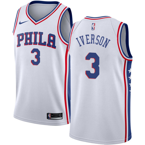 Professional PHI #3 Allen Iverson 2024 Icon NBA Swingman Jersey White
