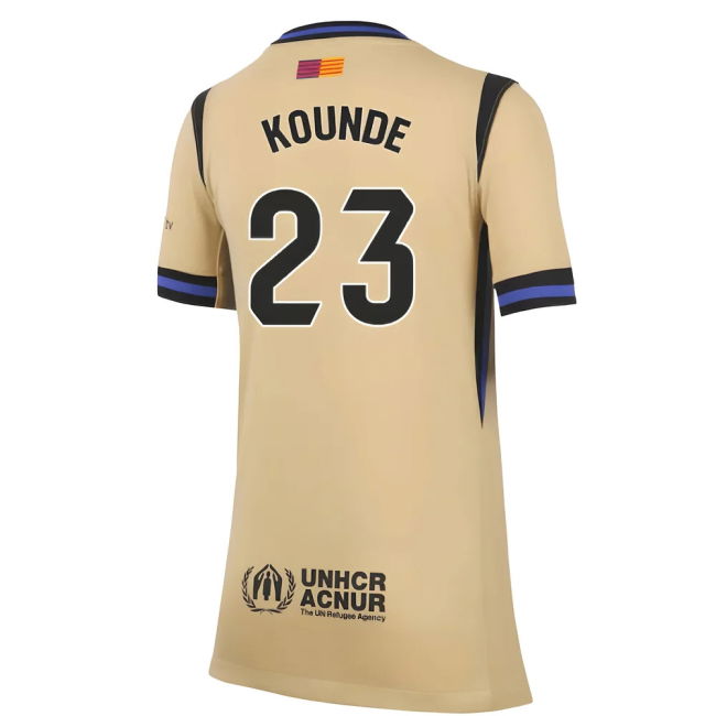 2025-2026 Barcelona Away Shirt (Kids) (Kounde 23) - Stadium Quality...