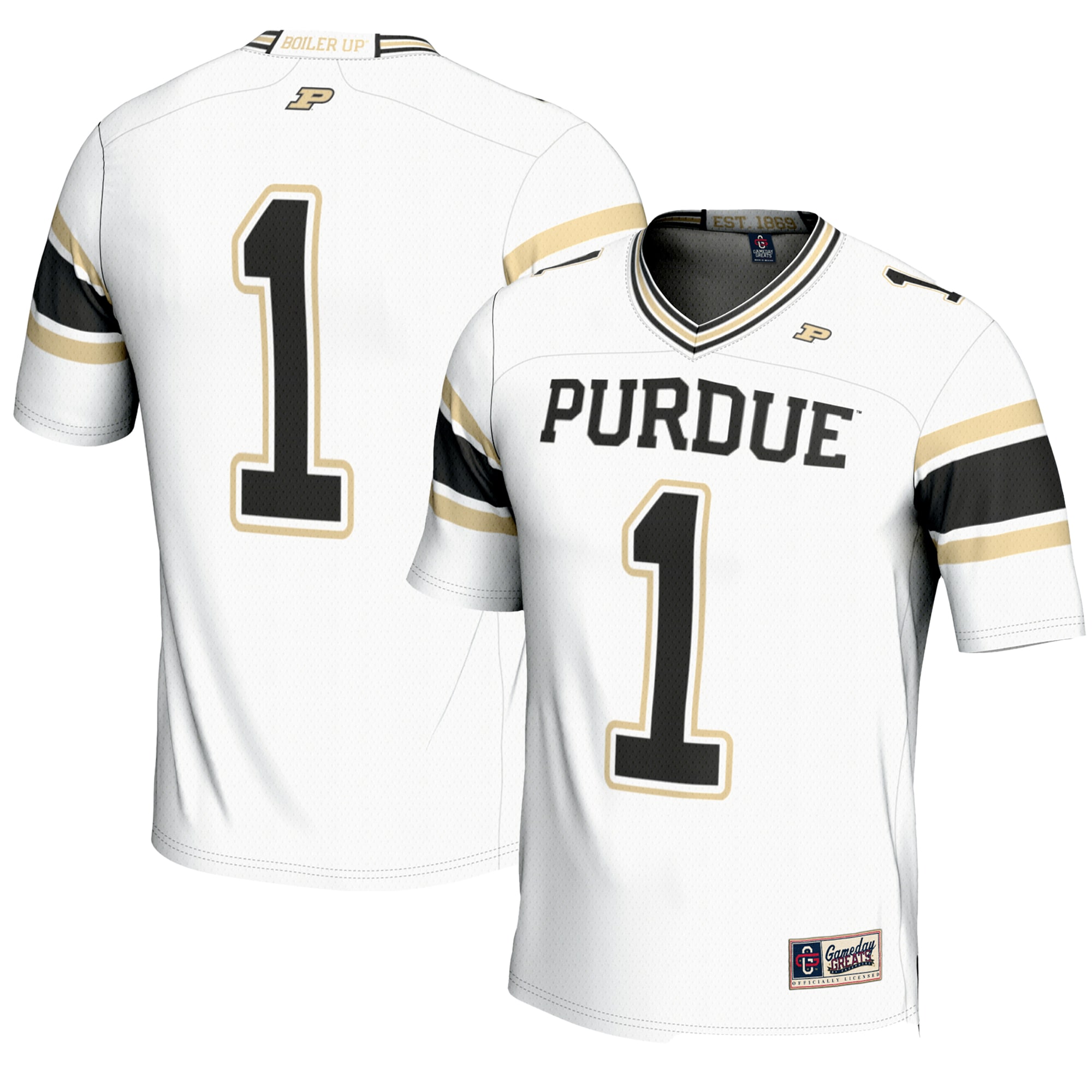 [NJP] Purdue Boilermakers GameDay Greats Endzone Football Jersey - White